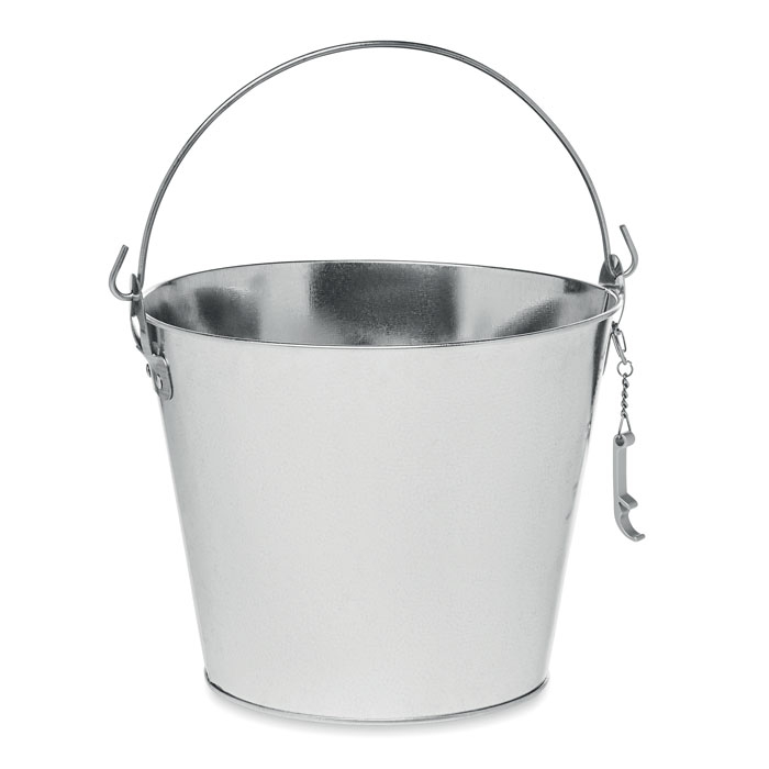 Seau rafraîchisseur publicitaire 4L BUCKY silver mate
